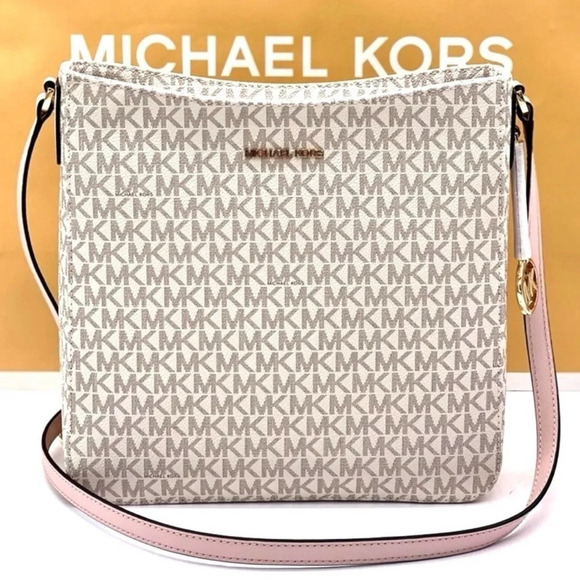 Michael Kors Large Messenger Crossbody Bag Powder Blush Multi - Picture 12 of 13
